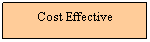 Text Box: Cost Effective

